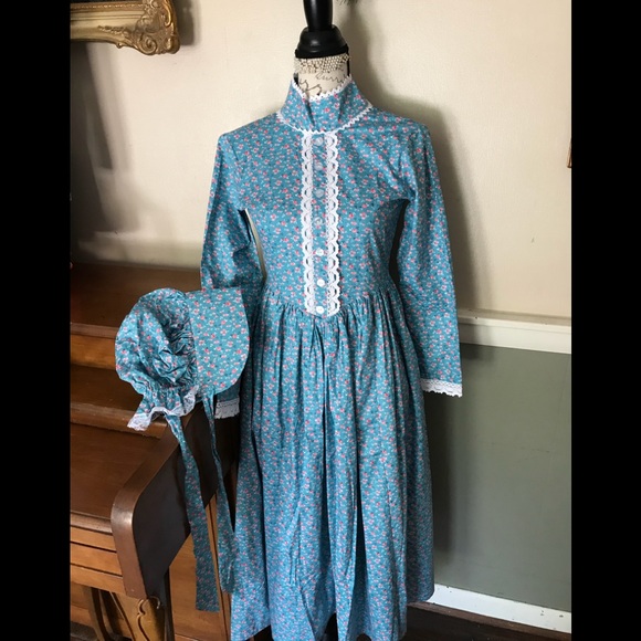 Handmade Other - 💙❤️Handmade Prairie Pioneer Dress & Bonnet‼️FINAL SALE